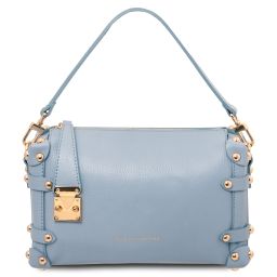 Praline Bolso a Mano en Piel Morbida Azul claro TL142422
