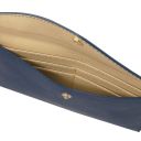 Cartera Tipo Sobre en Piel Azul oscuro TL142322