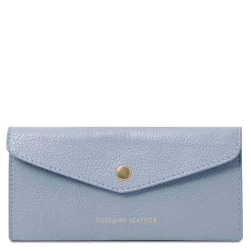 Cartera Tipo Sobre en Piel Azul claro TL142322