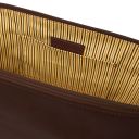 Smarty Reise- Kulturtasche aus Leder - Gross Dunkelbraun TL141219