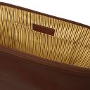 Smarty Reise- Kulturtasche aus Leder - Gross Braun TL141219