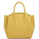 Tulipan Sac à Main en Cuir Jaune pastel TL141727