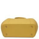 Tulipan Sac à Main en Cuir Jaune pastel TL141727