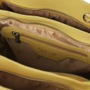 Tulipan Sac à Main en Cuir Jaune pastel TL141727