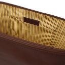 Smarty Reise - Kulturtasche aus Leder - Klein Dunkelbraun TL141220