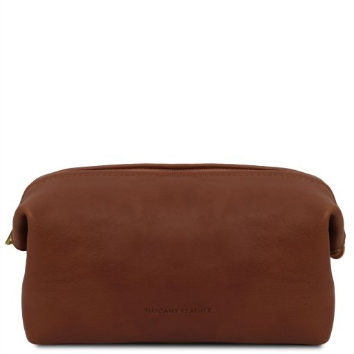Smarty Leather Toiletry bag - Small Size Brown TL141220