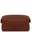 Smarty Leather Toiletry bag - Small Size Brown TL141220