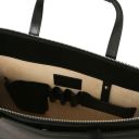 Palermo Damen - Aktentasche aus Saffiano Leder 3 Fächer Schwarz TL141369