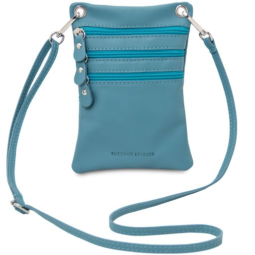 TL Bag Tracollina in Pelle Morbida Turchese TL142432