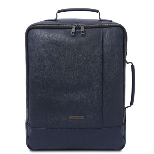 Brooklyn Leather Laptop Backpack Темно-синий TL142445