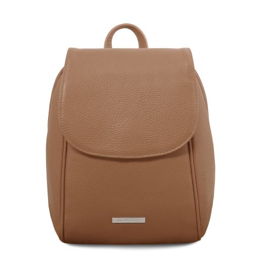 TL Bag Sac à dos en Cuir Souple Taupe TL141905