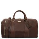 TL Voyager Travel Leather Duffle bag - Large Size Dark Brown TL141794