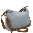 Sierra Suede Leather Shoulder bag Light Blue TL142419