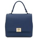Silene Leather Convertible Backpack Handbag Dark Blue TL142152