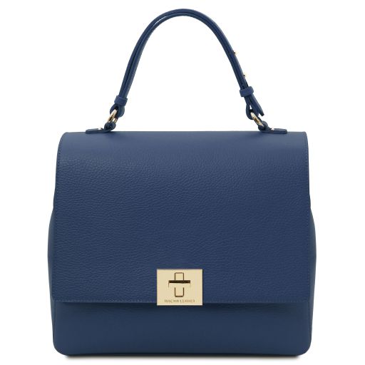 Silene Leather Convertible Backpack Handbag Dark Blue TL142152