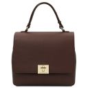Silene Leather Convertible Backpack Handbag Coffee TL142152