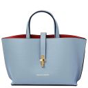 Agatha Handtasche aus Leder Himmelblau TL142456