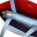 Agatha Handtasche aus Leder Himmelblau TL142456