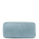 TL KeyLuck Bolso Shopping en Piel Imprimida Tejida Azul claro TL141573