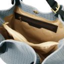 TL KeyLuck Bolso Shopping en Piel Imprimida Tejida Azul claro TL141573