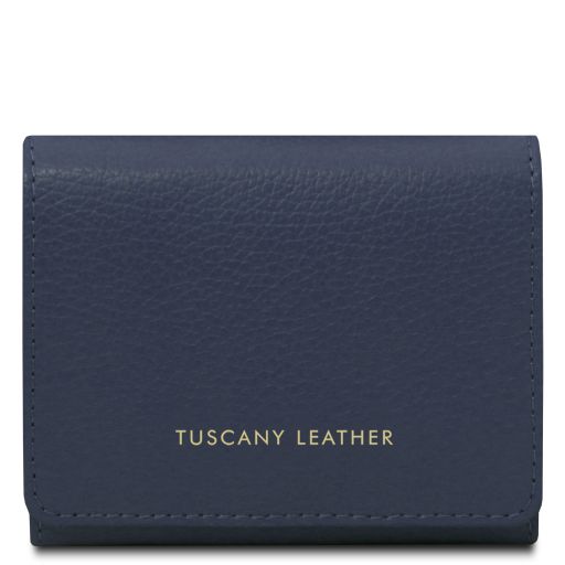 Iside Elégant Portefeuille en Cuir - Petit Modèle Bleu foncé TL142436