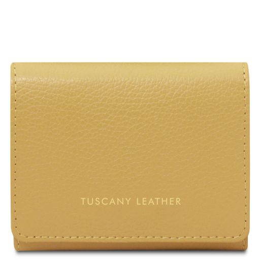 Iside Exclusive Leather Wallet - Small Size Pastel yellow TL142436