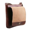 John Leather Crossbody bag for men With Front zip Black TL142464