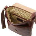 John Leather Crossbody bag for men With Front zip Black TL142464
