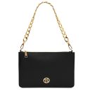 Diva Bolso Noche en Piel et Bandolera de Cadena Negro TL142461