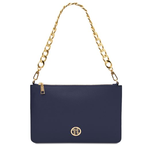 Diva Bolso Noche en Piel et Bandolera de Cadena Azul oscuro TL142461