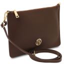 Diva Sac à Main en Cuir et Bandoulière à Chaîne Café TL142461