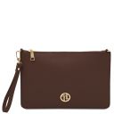Diva Sac à Main en Cuir et Bandoulière à Chaîne Café TL142461