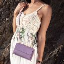 Urania Leather Wallet/phone Holder With Strap Forest Green TL142433