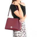Abby Leather Shoulder bag Black TL142468