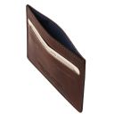 Elegante Porta Tarjetas de Credito en Piel Marrón oscuro TL140805