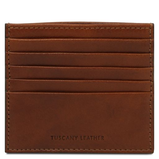 Kreditkartenetui aus Leder Braun TL142469