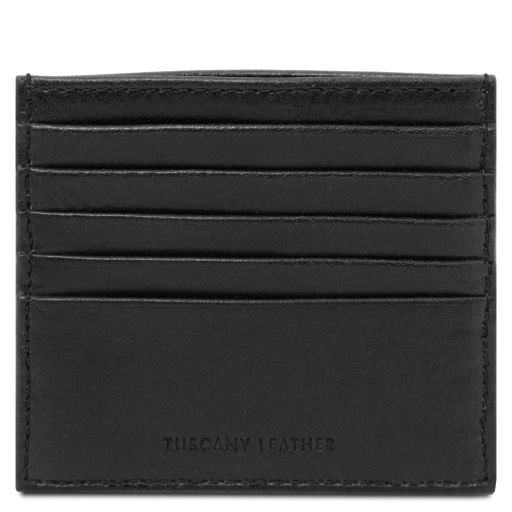 Portacarte di Credito in Pelle Nero TL142469