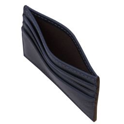Tarjetero de Cuero Para Tarjetas de Crédito Azul oscuro TL142471
