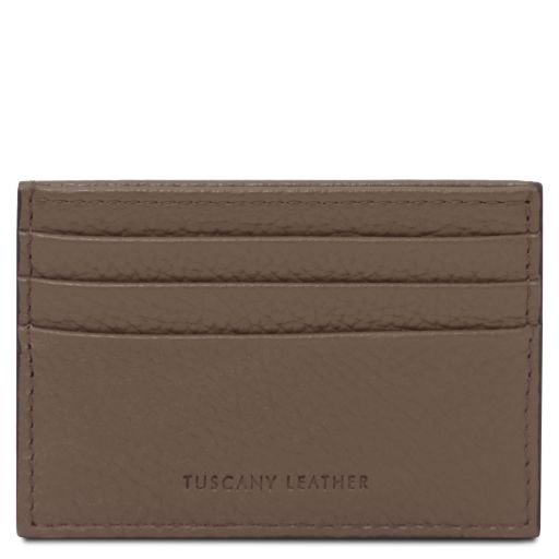 Portacarte di Credito in Pelle Talpa scuro TL142472