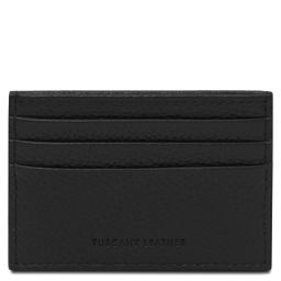 Porte-cartes de Crédit en Cuir Noir TL142472