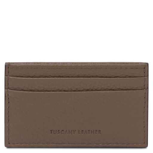 Portacarte di Credito in Pelle Talpa scuro TL142474