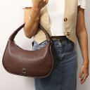 Michelle Leather Hobo bag Black TL142477
