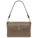 Sia Soft Leather Clutch Dark Taupe TL142479