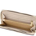 Financier Exclusive zip Around Leather Wallet Beige TL142485