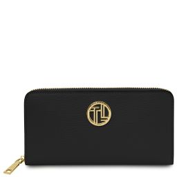 Financier Exclusive zip Around Leather Wallet Черный TL142485