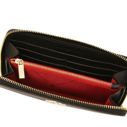 Financier Exclusive zip Around Leather Wallet Черный TL142485