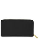 Financier Exklusive Damenbrieftasche aus Leder mit Rundum-Reißverschluss Schwarz TL142485