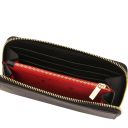 Financier Exklusive Damenbrieftasche aus Leder mit Rundum-Reißverschluss Schwarz TL142485