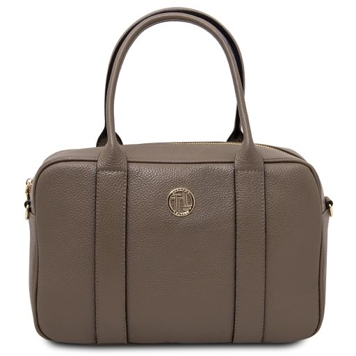 Stephany Leather Handbag Темный серо-коричневый TL142439