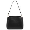 Creta Leather Shoulder bag and zip Around Leather Wallet Black TL142487